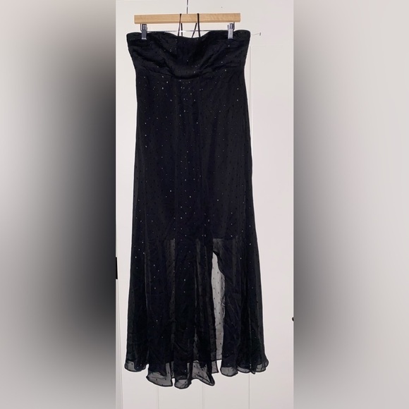 White House Black Market Metallic Clip Jacquard Dress  Fairycore Whimsigoth SZ 8 - Picture 7 of 10